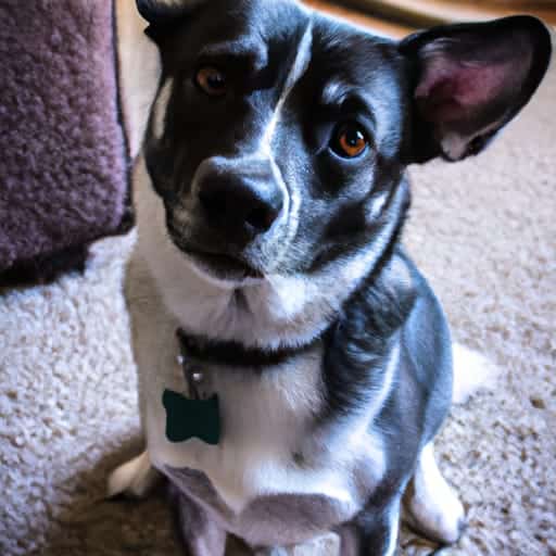 Husky Pug Mix with mix of husky and pug colors