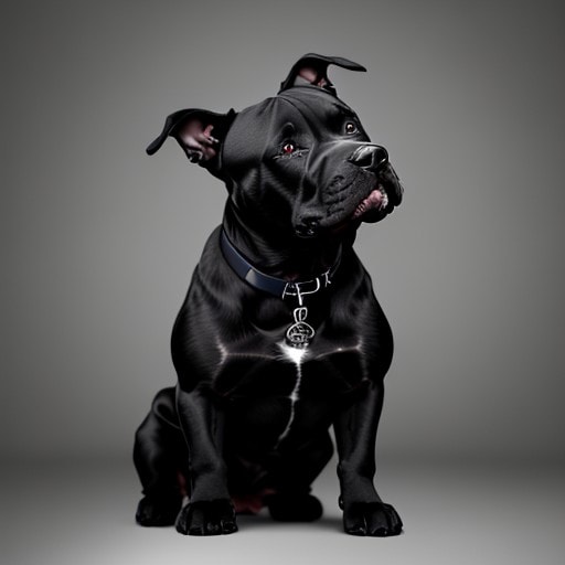 Black Pitbull- AI Generated