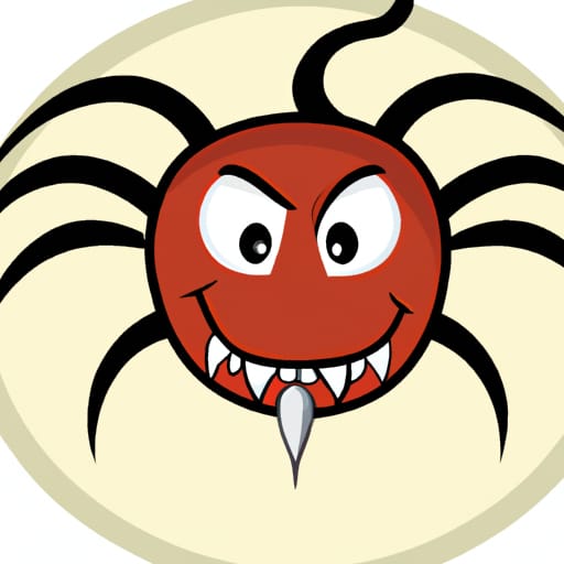 Dried dead tick on dog tick vampire cartoon generated by AI