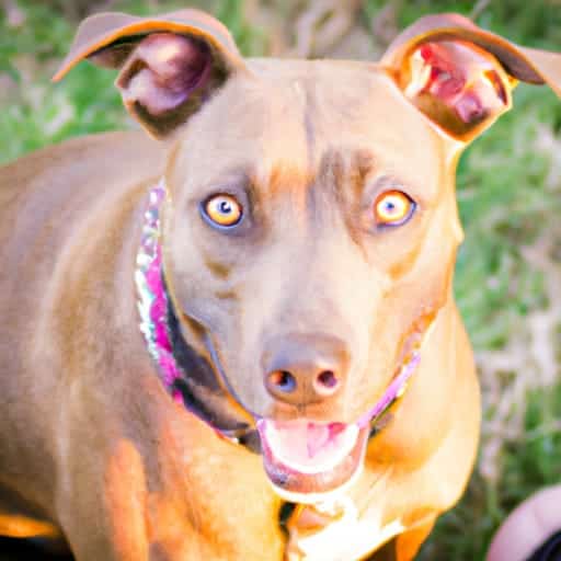 Doberman Pitbull Mix looking forward